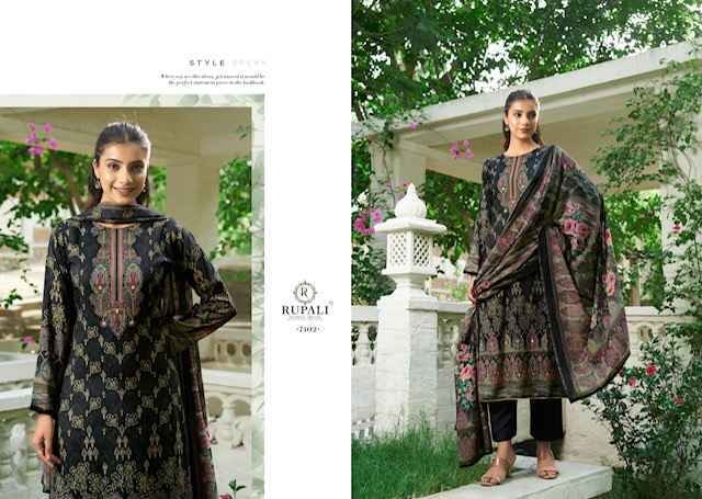 Rupali Fashion Florous Viscouse Musline Dress Material (4 pcs Catalogue)