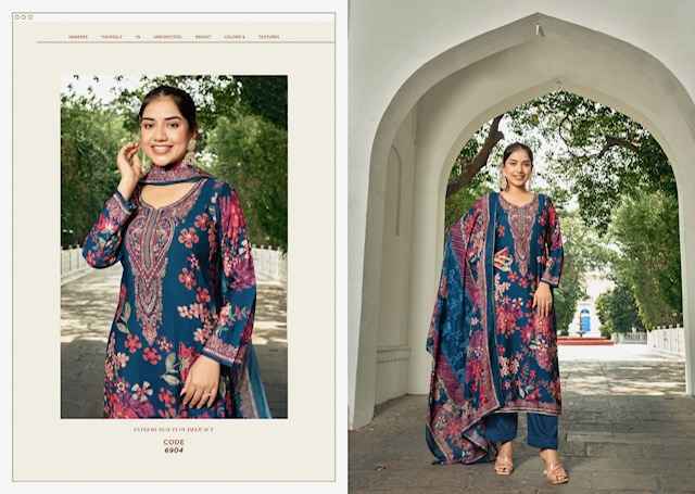 Rupali Fashion Raahi Vol-4 Musline Dress Material (6 pcs Catalogue)