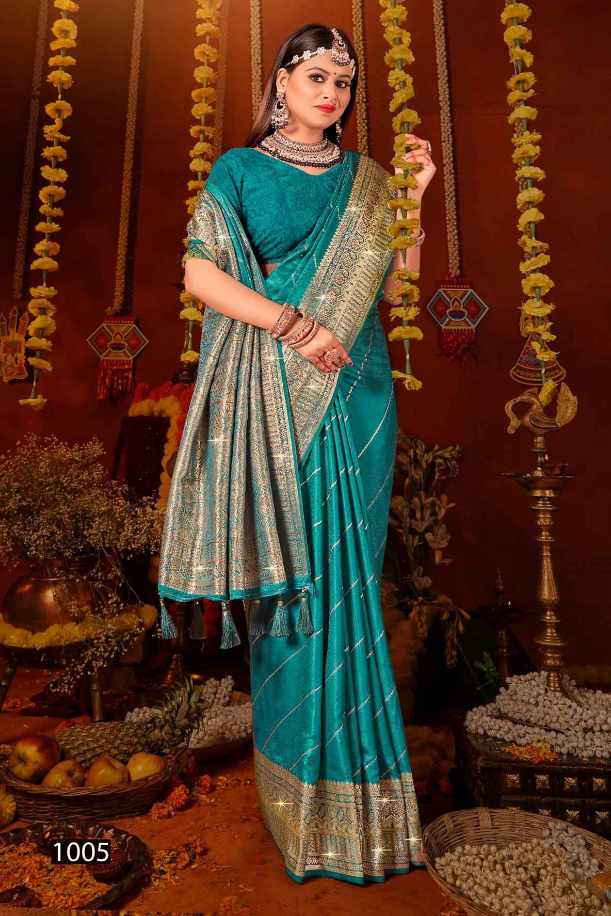 Saroj Surekha Silk Vol-5 Satin Silk Saree (6 pcs Catalogue)