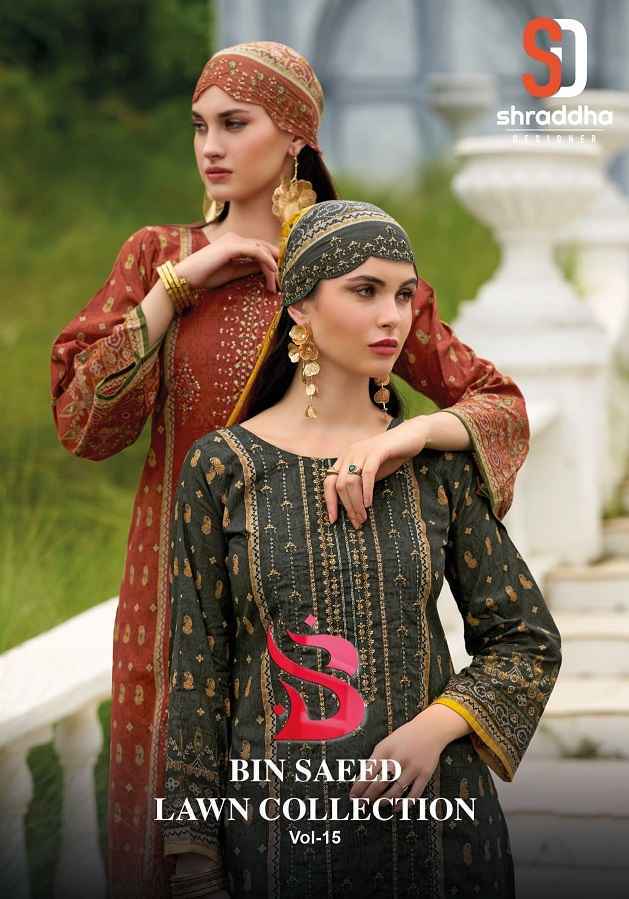Shraddha Designer Bin Saeed Vol-15 Cotton Dress Material (6 pcs Cataloge)