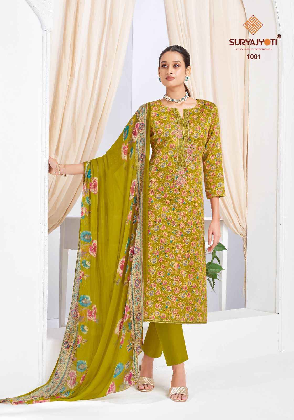 Suryajyoti Kalpana Vol-1 Jam Satin Dress Material (6 pcs Catalogue)