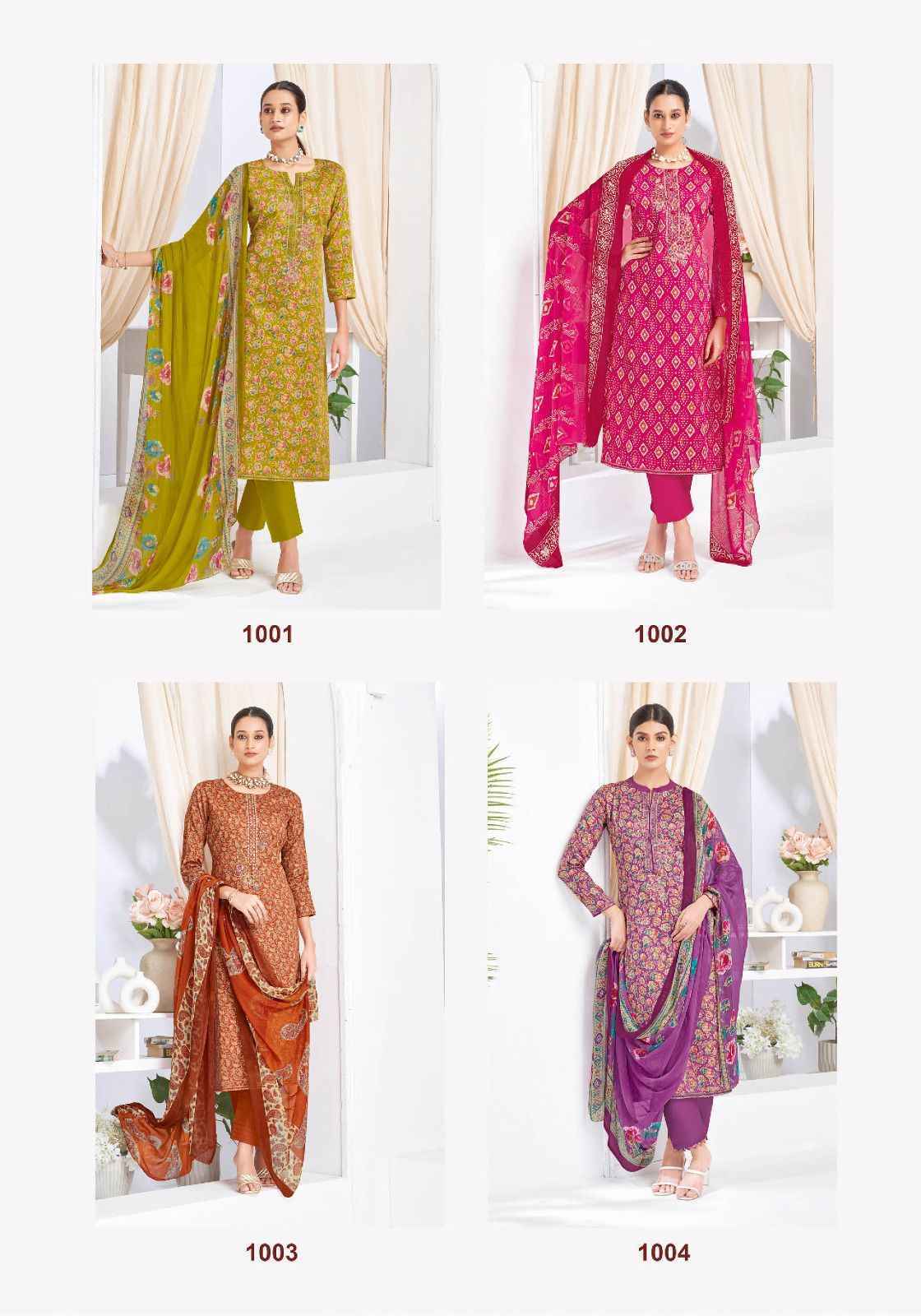 Suryajyoti Kalpana Vol-1 Jam Satin Dress Material (6 pcs Catalogue)