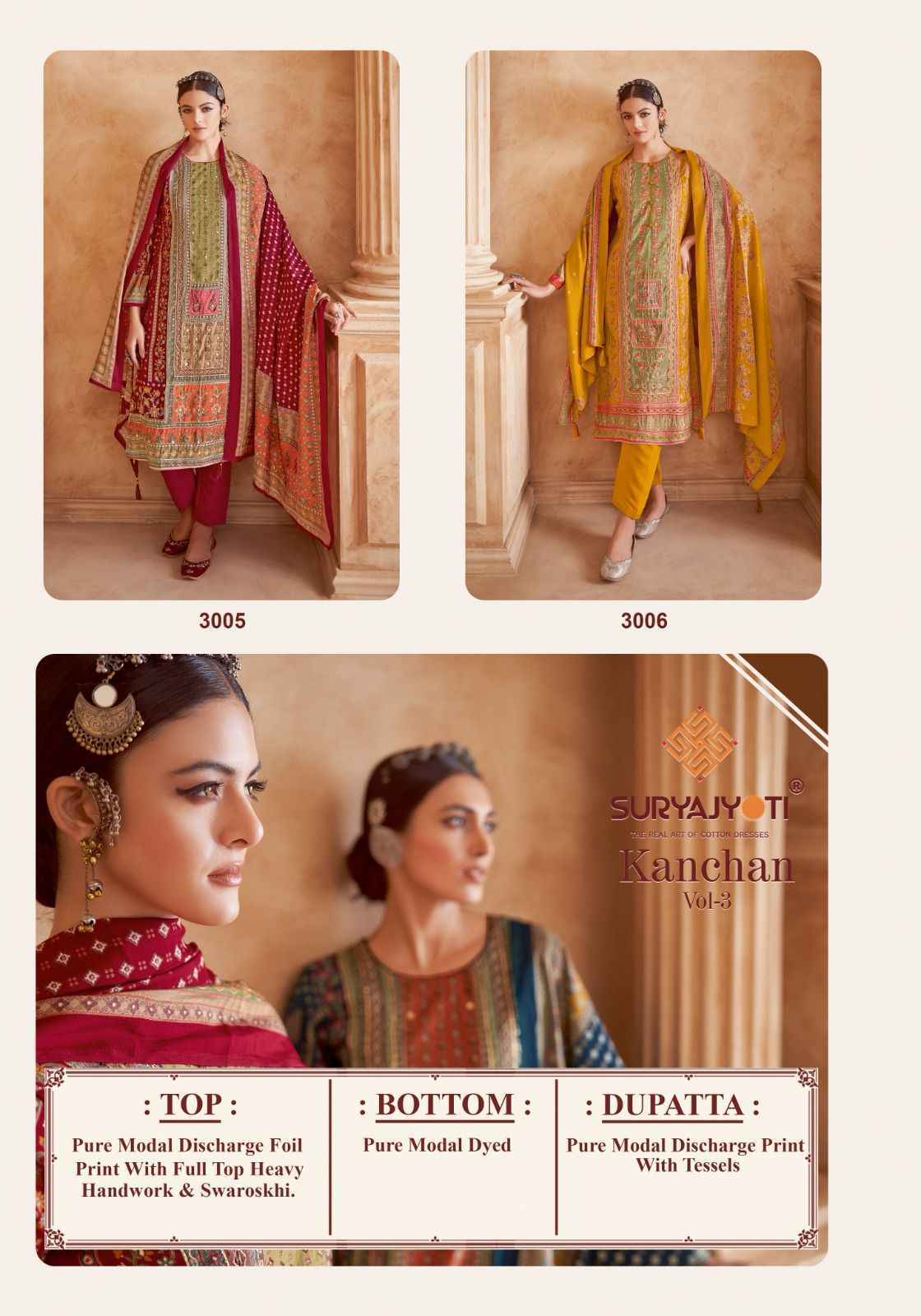 Suryajyoti Kanchan Vol-3 Modal Dress Material (6 pcs Catalogue)