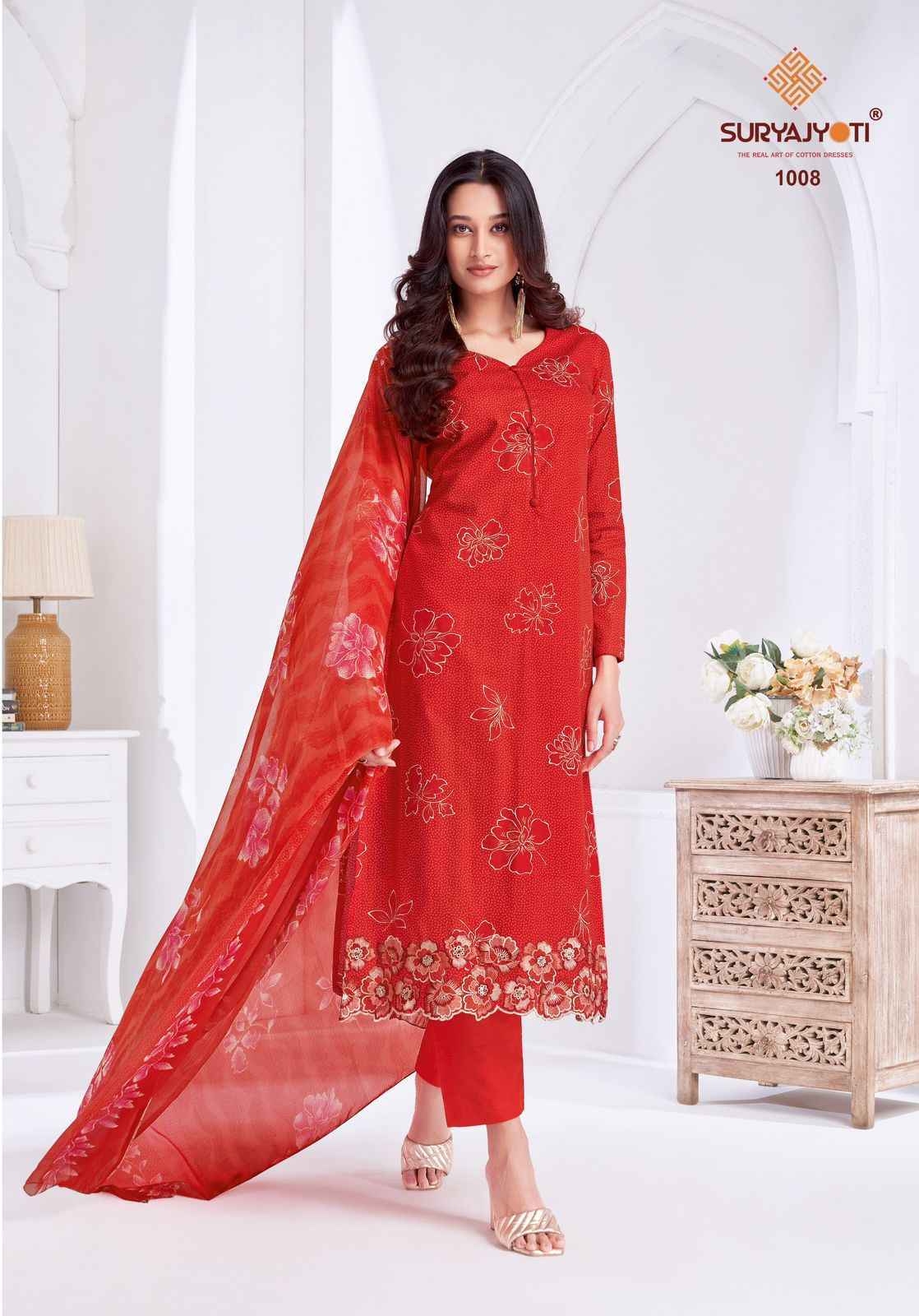 Suryajyoti Kashya Vol-1 Lawn Dress Material (8 Pc Catalouge)