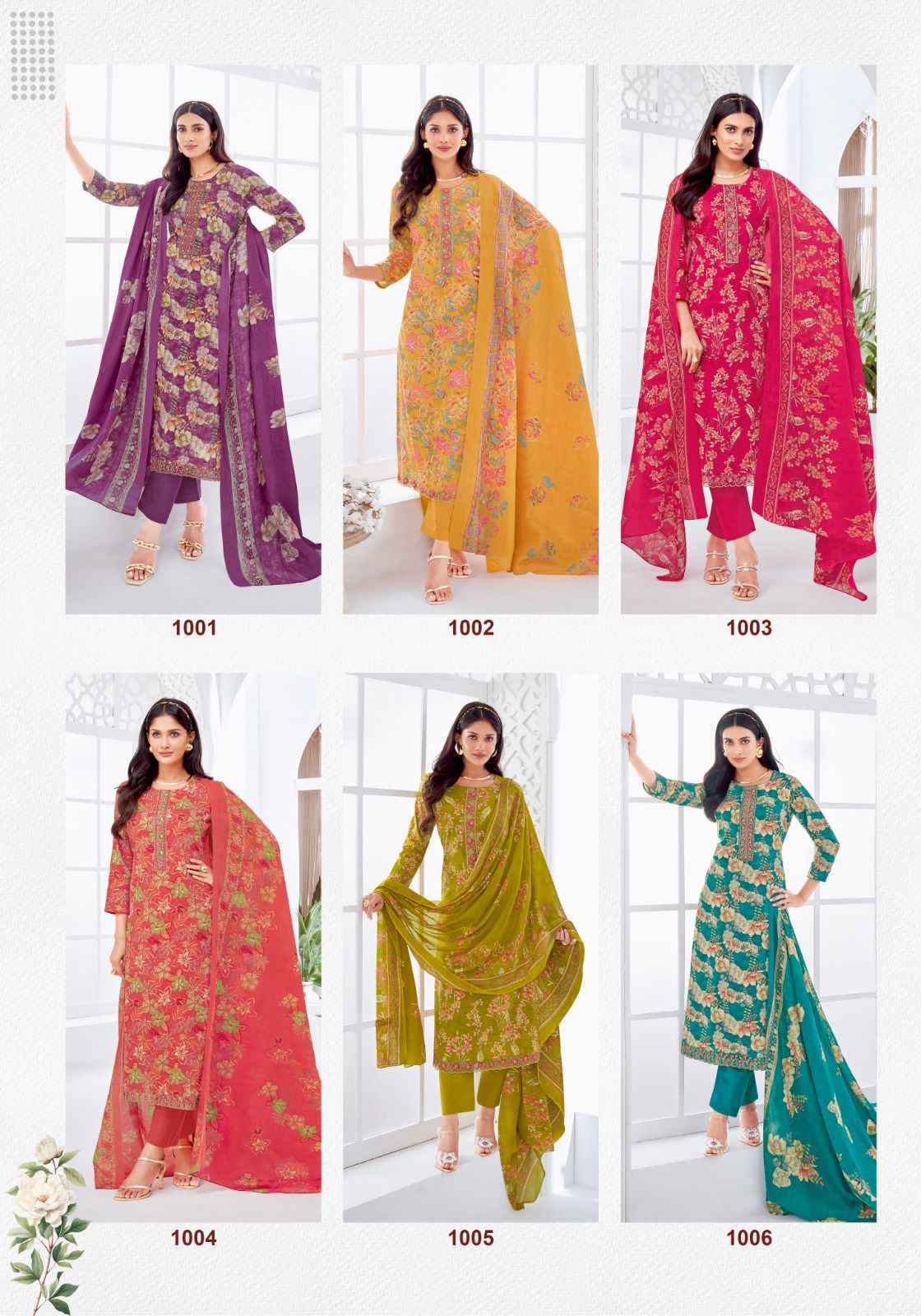 Suryajyoti Khusboo Vol-1 Lawn Dress Material (8 Pc Catalouge)