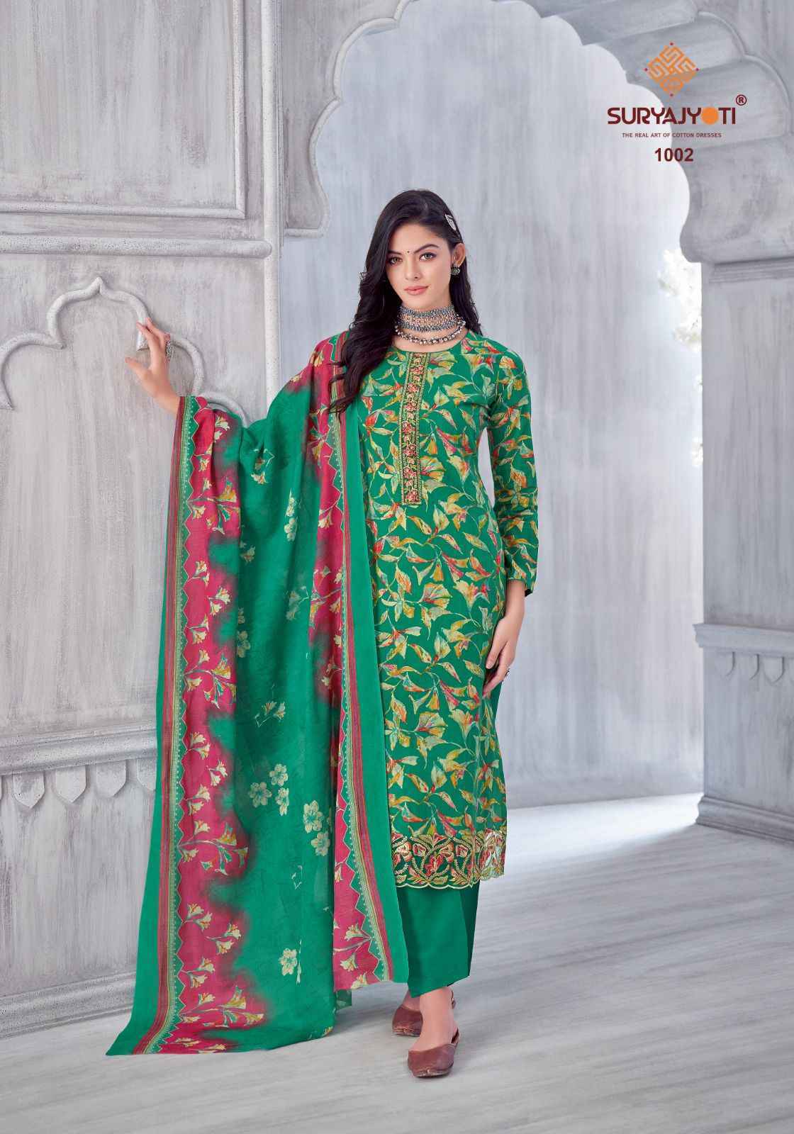 Suryajyoti Kia Vol-1 Lawn Cotton Dress Material (8 pcs Catalogue)