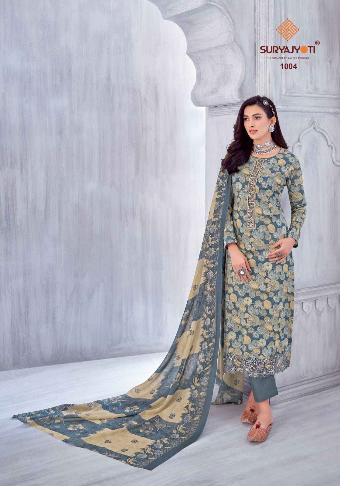 Suryajyoti Kia Vol-1 Lawn Cotton Dress Material (8 pcs Catalogue)