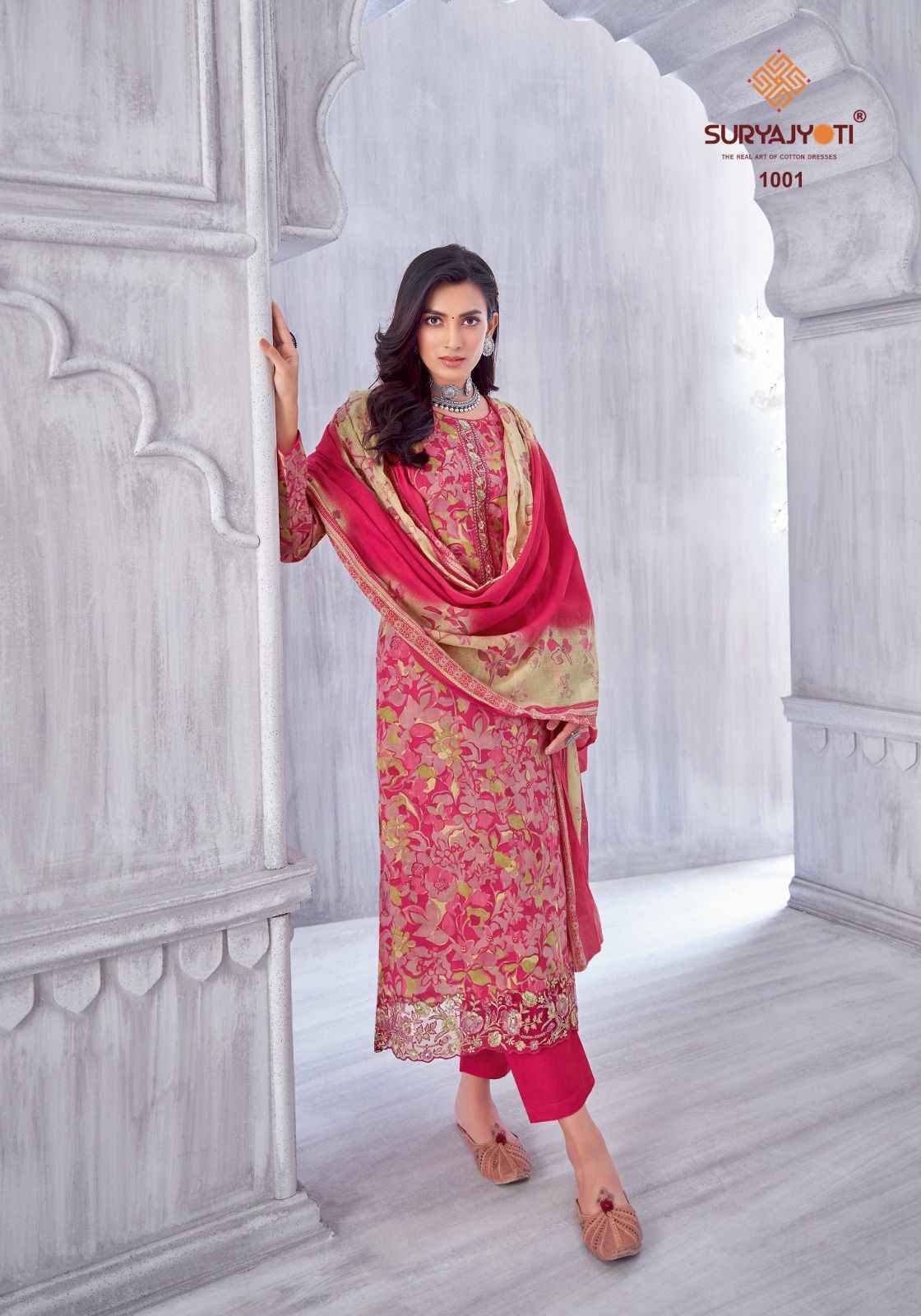 Suryajyoti Kia Vol-1 Lawn Cotton Dress Material (8 pcs Catalogue)