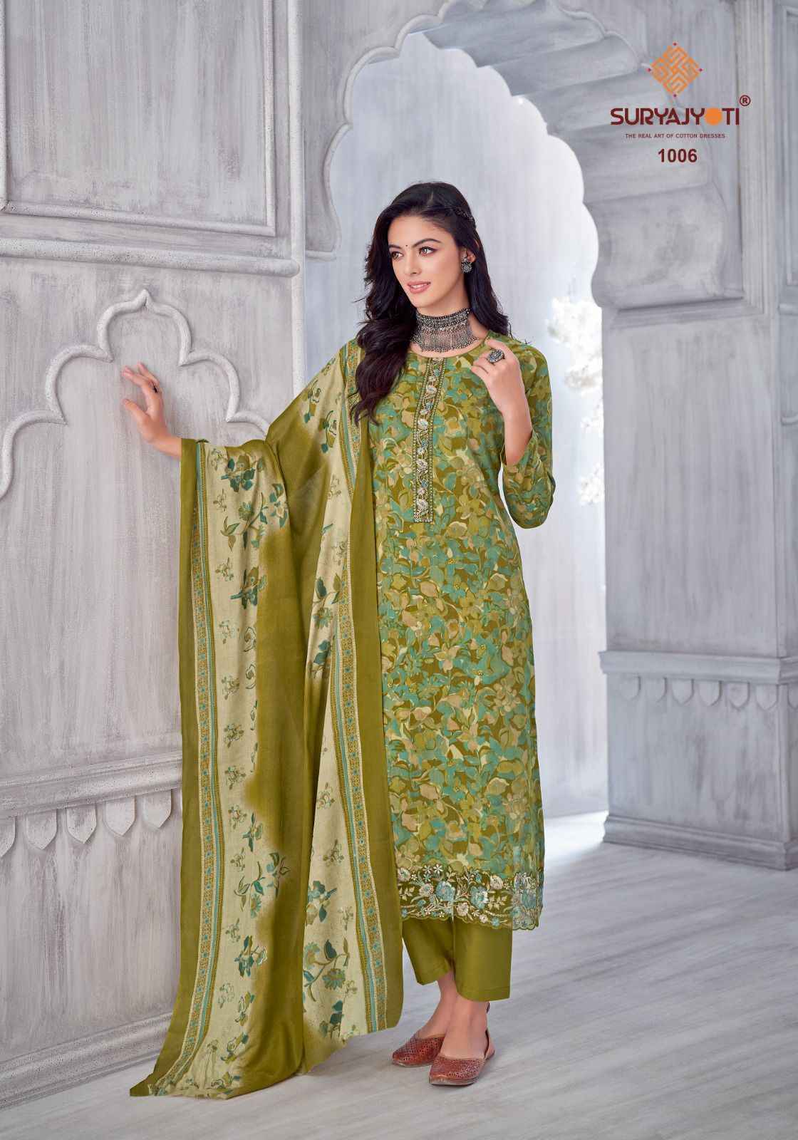 Suryajyoti Kia Vol-1 Lawn Cotton Dress Material (8 pcs Catalogue)