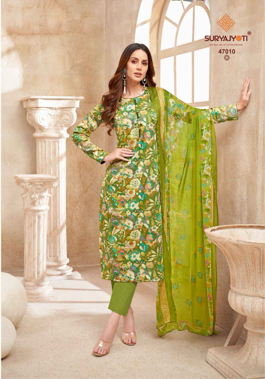 Suryajyoti Naishaa Vol-47 Jam Satin Dress Material (10 pcs Catalogue)