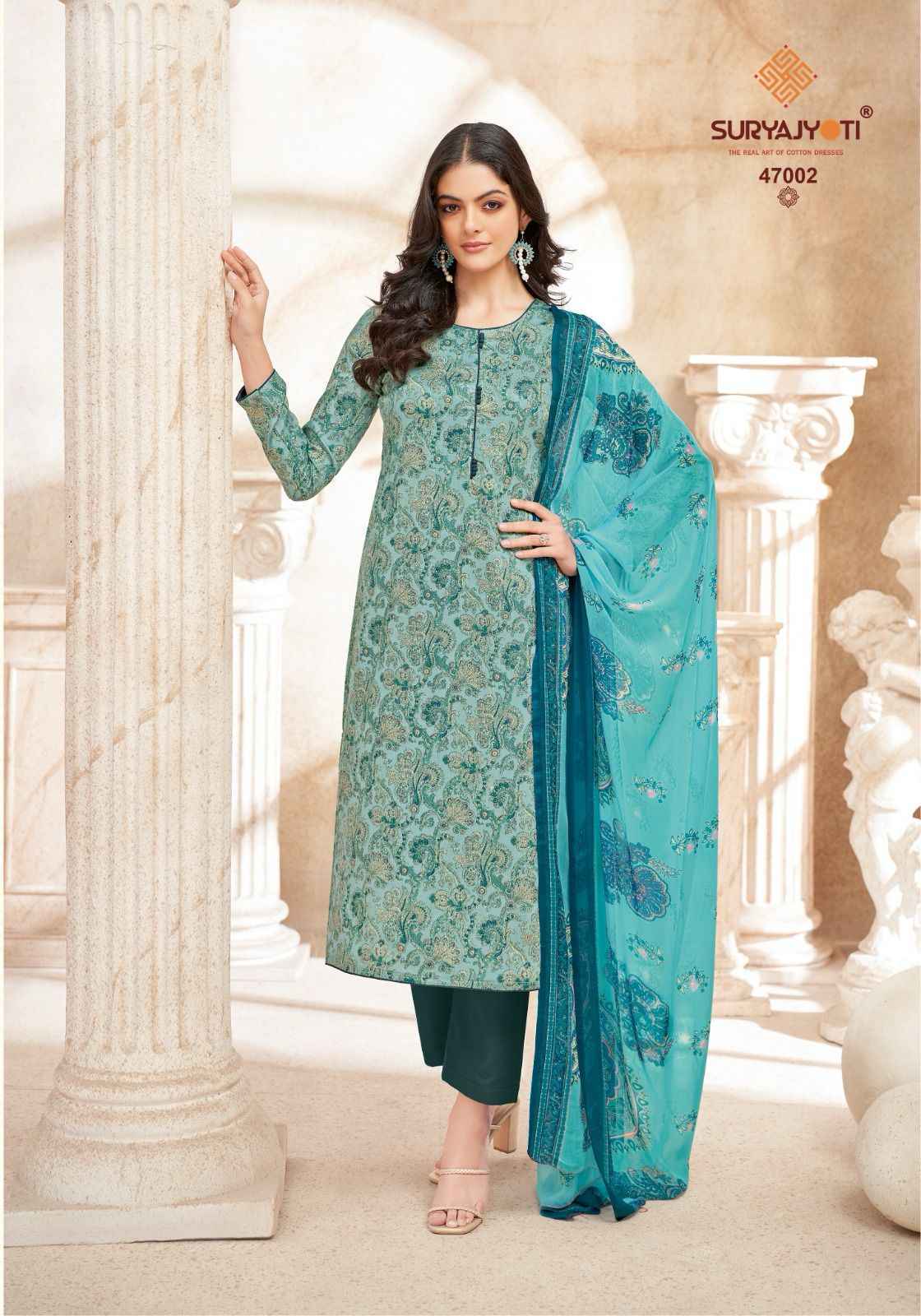 Suryajyoti Naishaa Vol-47 Jam Satin Dress Material (10 pcs Catalogue)