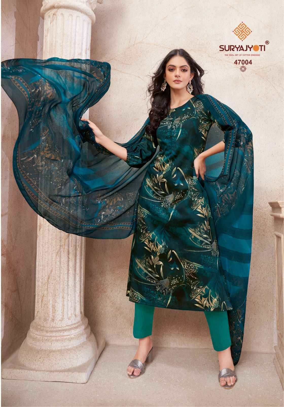Suryajyoti Naishaa Vol-47 Jam Satin Dress Material (10 pcs Catalogue)