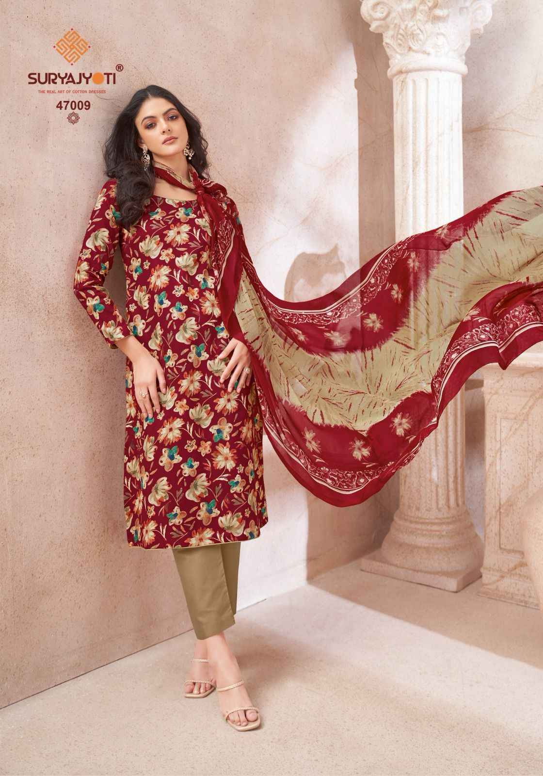 Suryajyoti Naishaa Vol-47 Jam Satin Dress Material (10 pcs Catalogue)