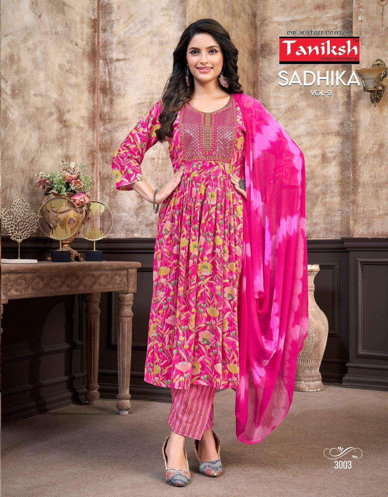 Taniksh Sadhika Vol-3 Rayon Readymade Suit (8 pcs Catalogue)