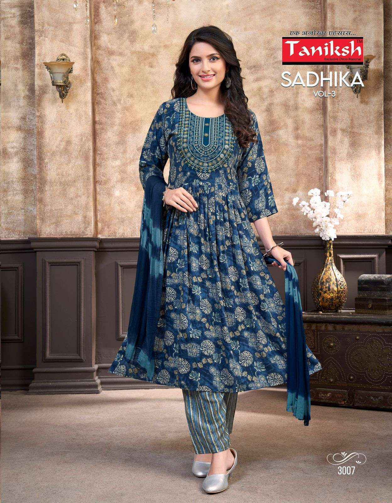 Taniksh Sadhika Vol-3 Rayon Readymade Suit (8 pcs Catalogue)
