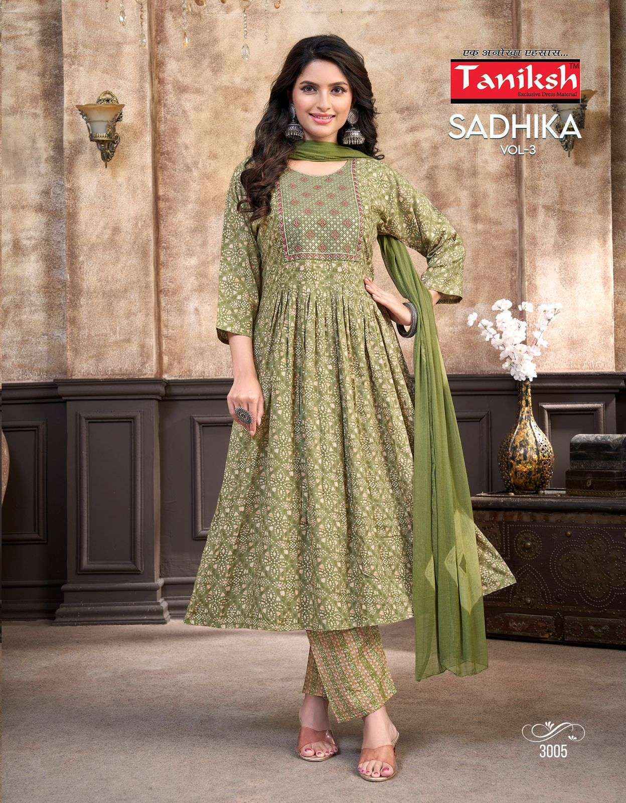 Taniksh Sadhika Vol-3 Rayon Readymade Suit (8 pcs Catalogue)