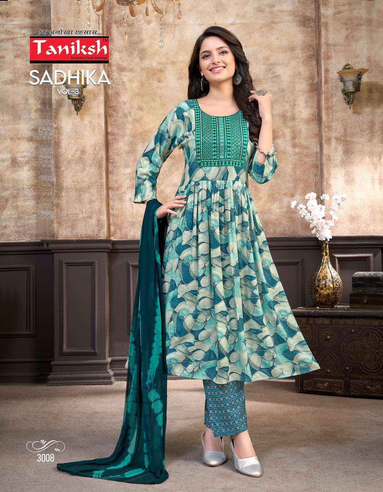 Taniksh Sadhika Vol-3 Rayon Readymade Suit (8 pcs Catalogue)