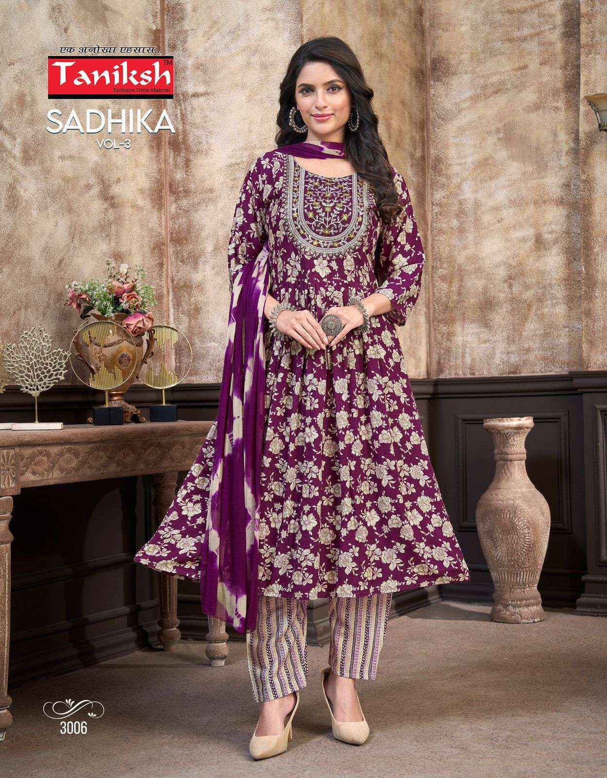 Taniksh Sadhika Vol-3 Rayon Readymade Suit (8 pcs Catalogue)