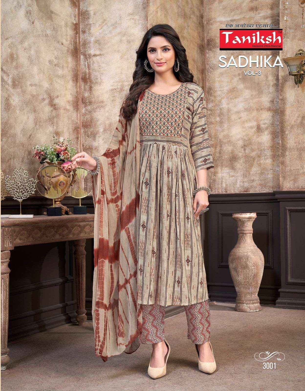 Taniksh Sadhika Vol-3 Rayon Readymade Suit (8 pcs Catalogue)