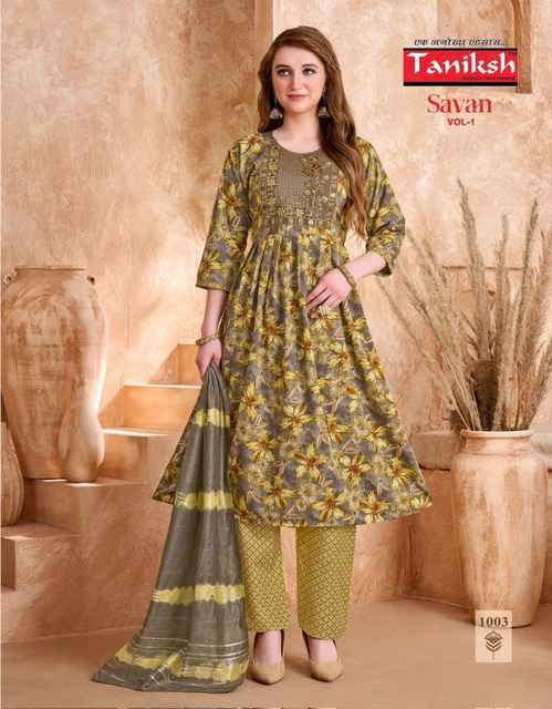 Taniksh Savan Vol-1 Viscouse Readymade Suit (8 pcs Catalogue)