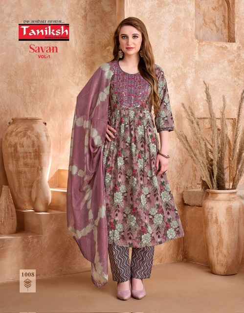 Taniksh Savan Vol-1 Viscouse Readymade Suit (8 pcs Catalogue)