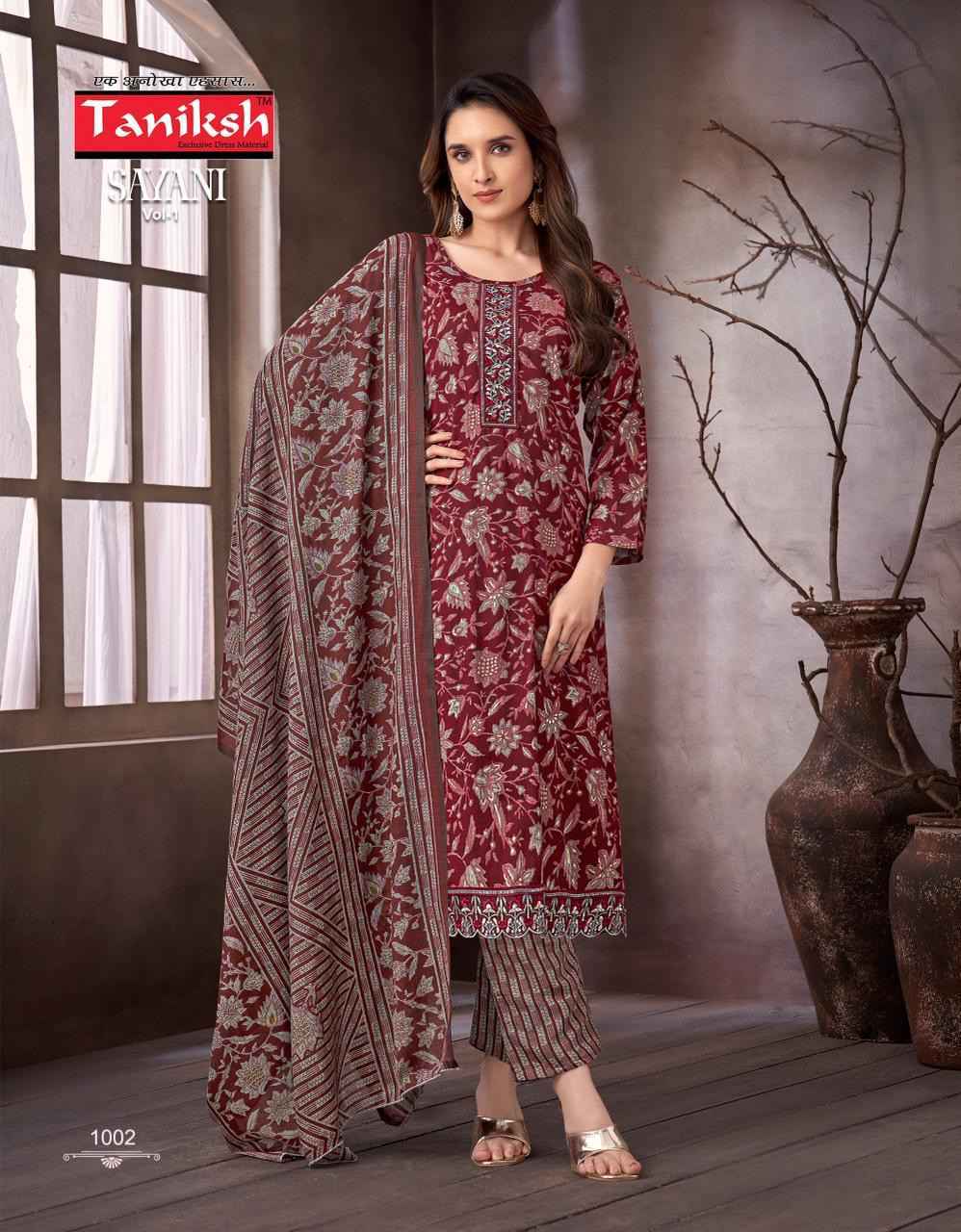 Taniksh Sayani Vol-1 Viscouse Readymade Suit (8 pcs Catalogue)