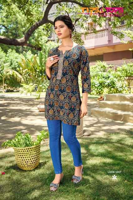 Tips & Tops Cotton Candy Vol-7 Cotton Kurti (8 pcs Catalogue)