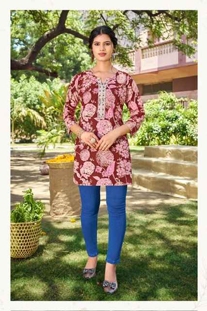 Tips & Tops Cotton Candy Vol-7 Cotton Kurti (8 pcs Catalogue)
