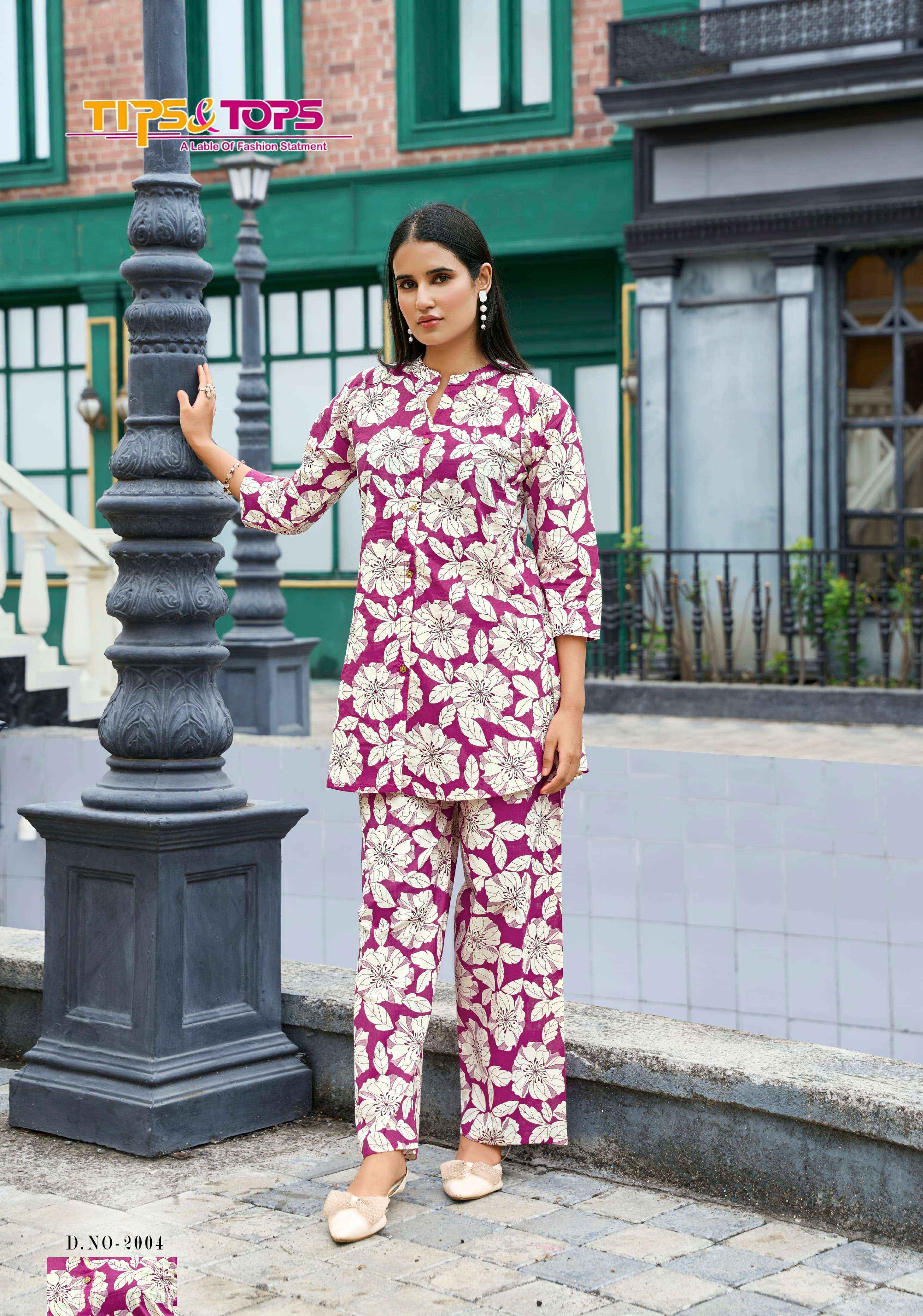 Tips & Tops Cotton Trends Vol-2 Cotton Co ord set (6 pcs Catalogue)