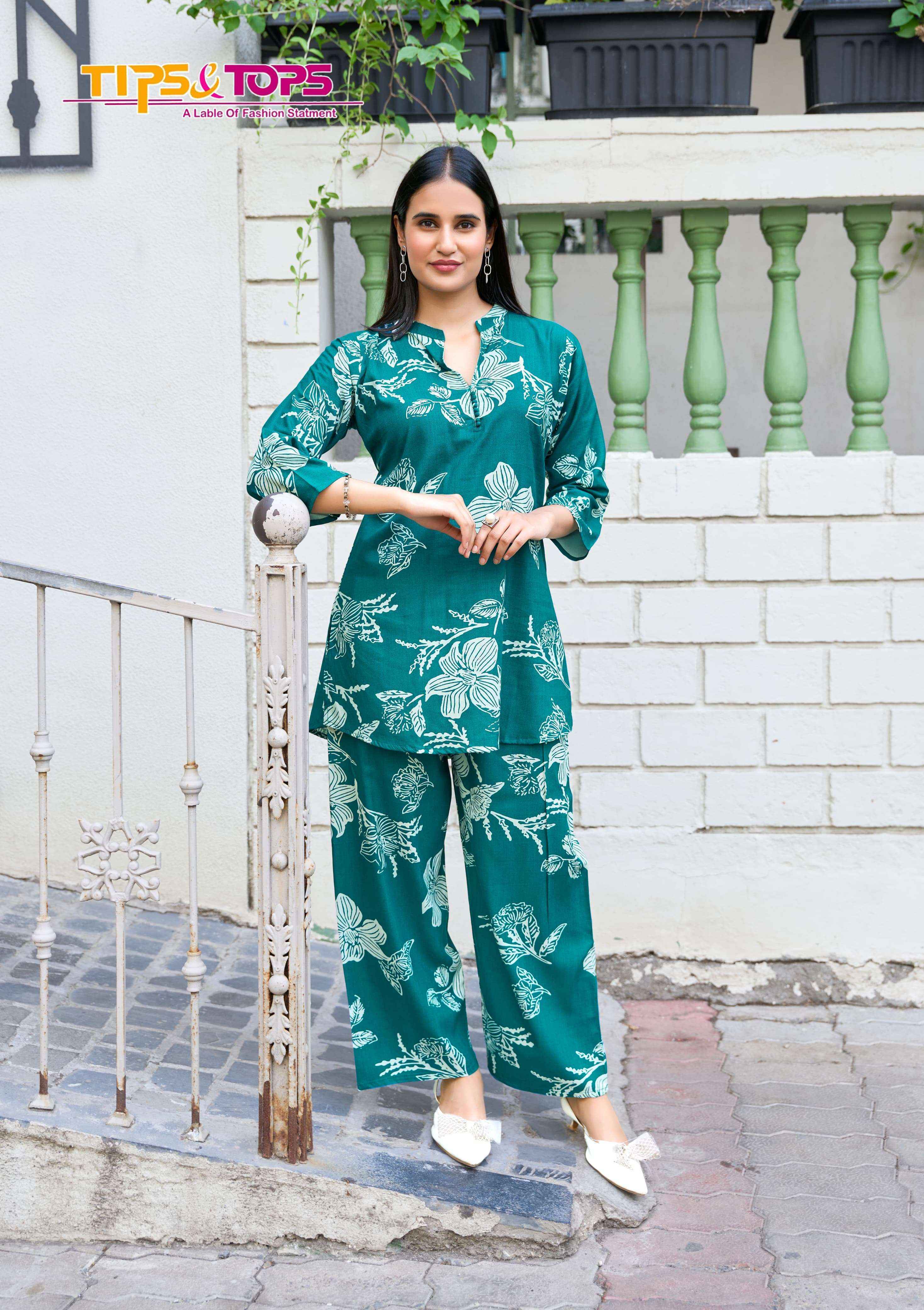 Tips & Tops Fashion Beats Vol-12 Reyon Co ord Set (6 pcs Catalogue)