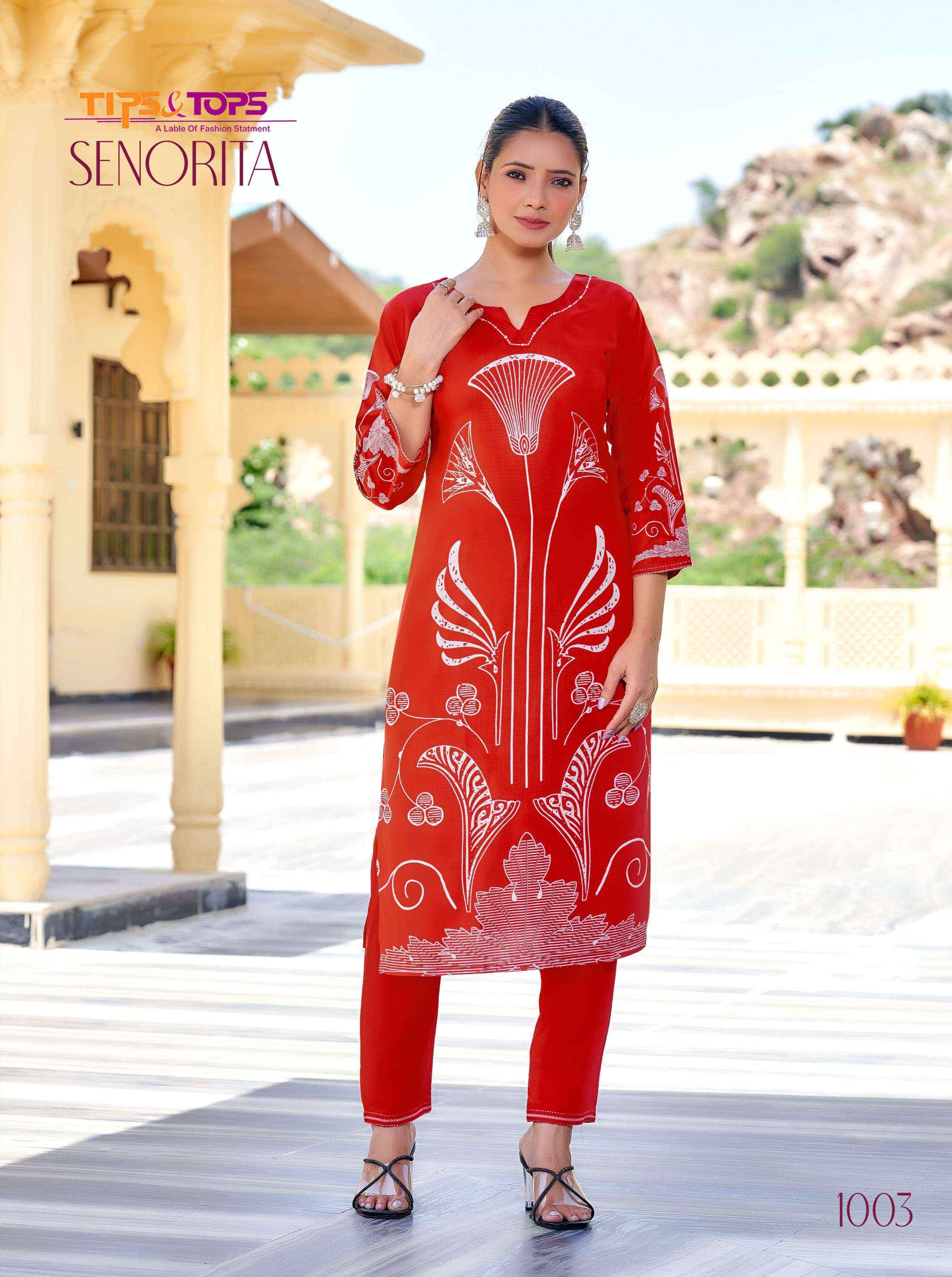 Tips & Tops Senorita Rayon Kurti With Bottom (4 pcs Catalogue)