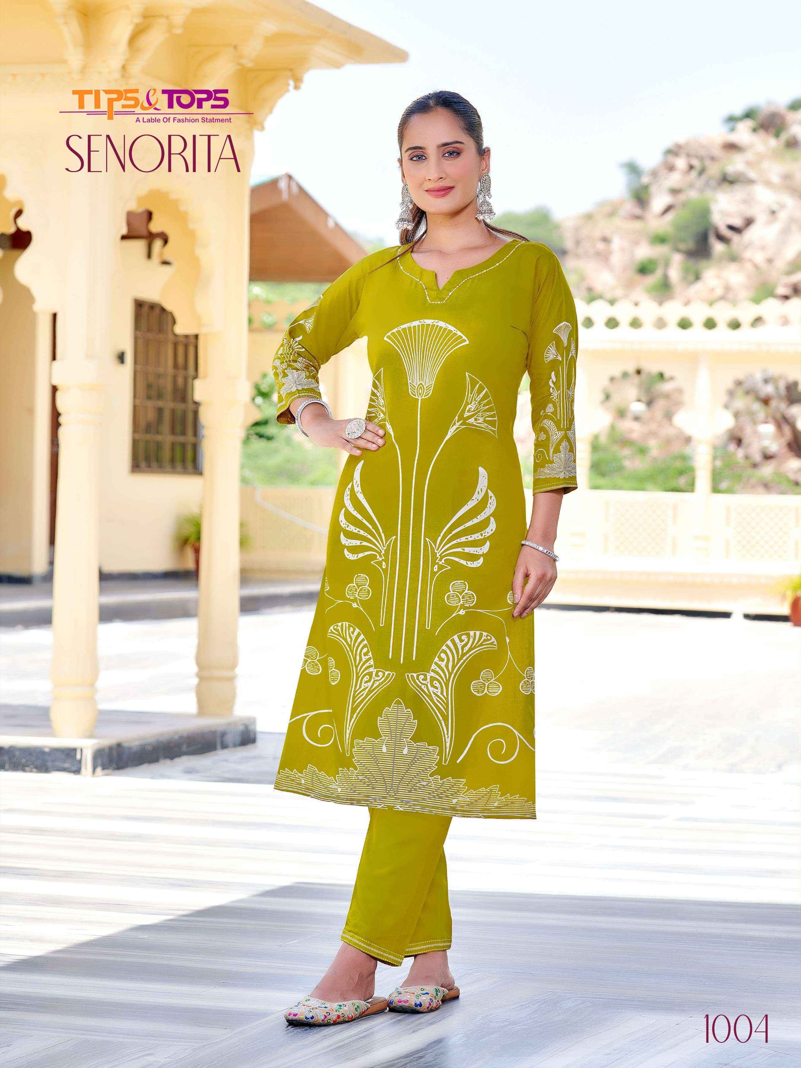 Tips & Tops Senorita Rayon Kurti With Bottom (4 pcs Catalogue)