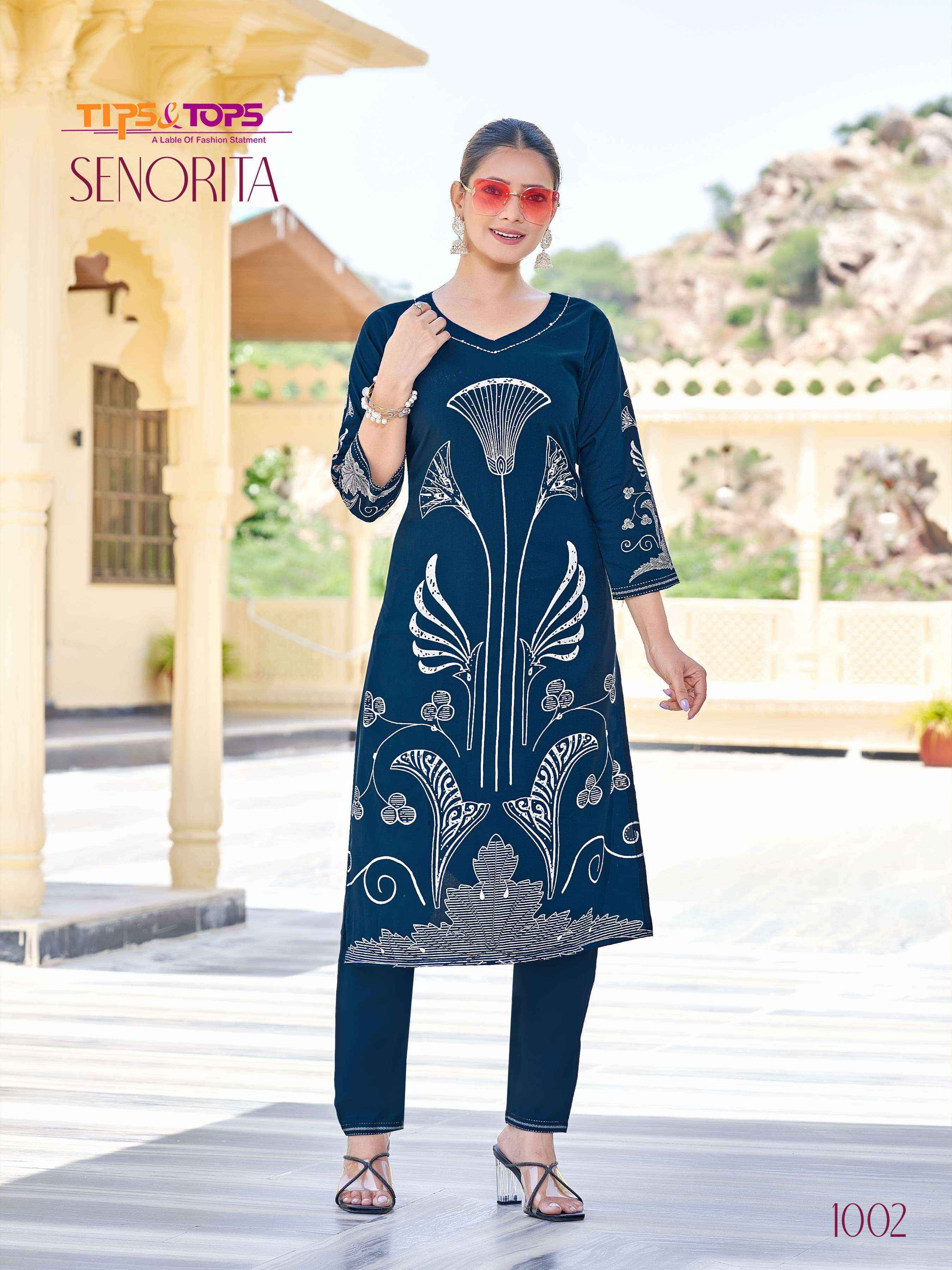 Tips & Tops Senorita Rayon Kurti With Bottom (4 pcs Catalogue)