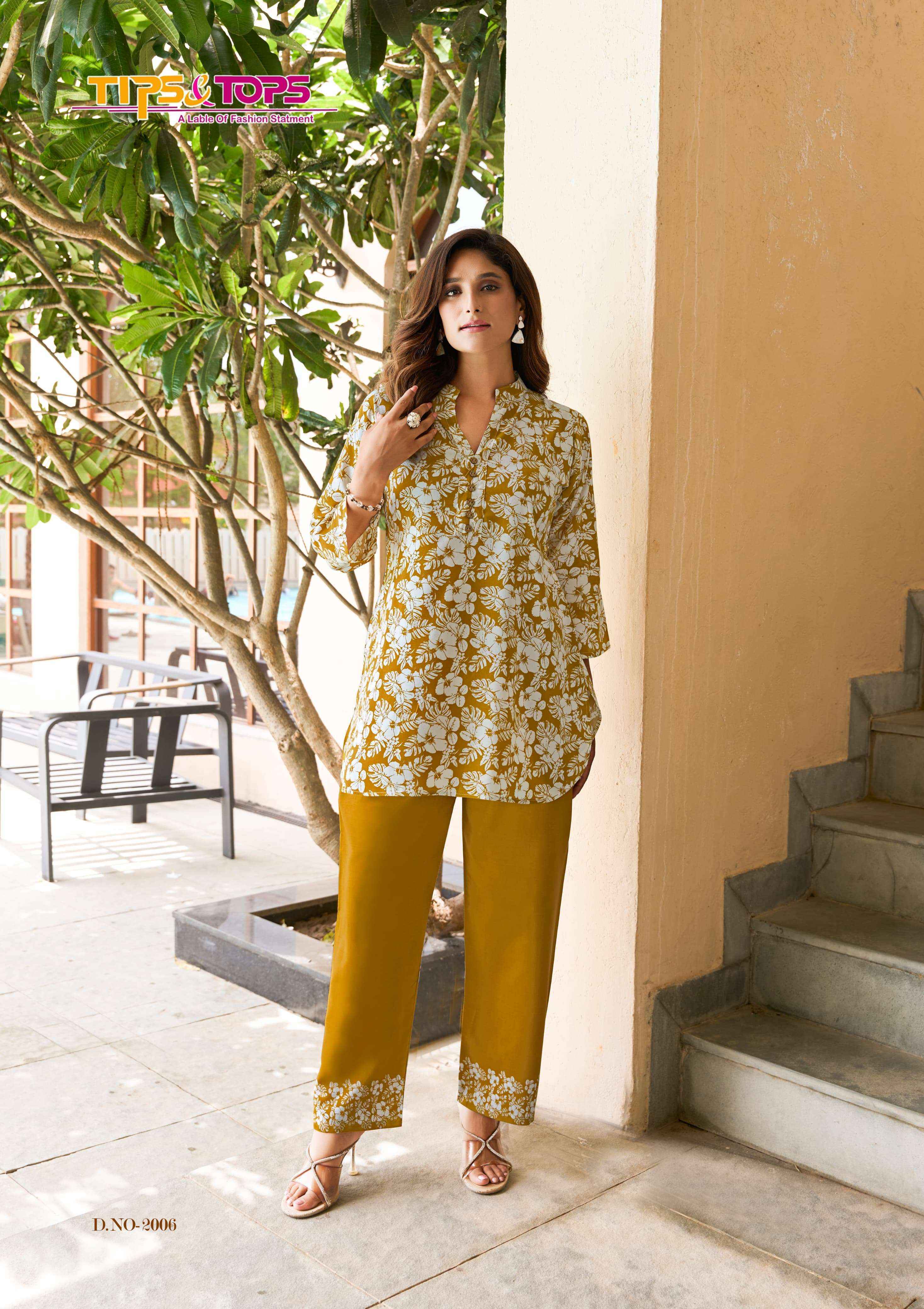 Tips & Tops Summer Beauty Vol-2 Rayon Kurti With Bottom (6 pcs Catalogue)