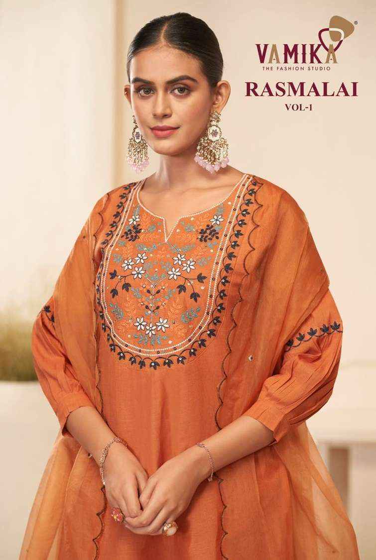 Vamika Rasmalai Vol-1 Readymade Cambric Cotton Dress (4 pcs Catalogue)