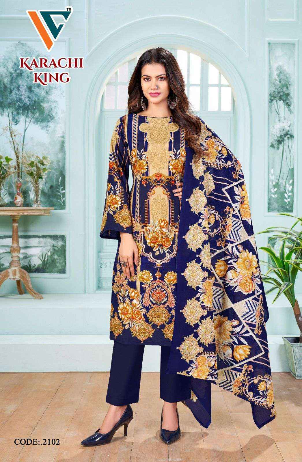 Vandana Creation Karachi King Vol-21 Cotton Dress Material (8 pcs Catalogue)