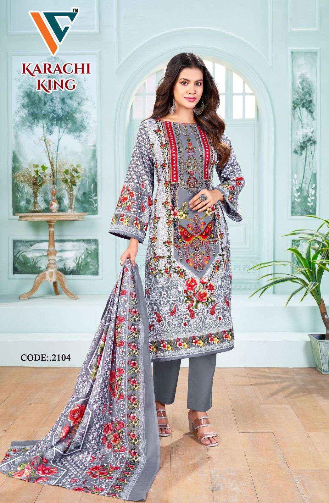 Vandana Creation Karachi King Vol-21 Cotton Dress Material (8 pcs Catalogue)