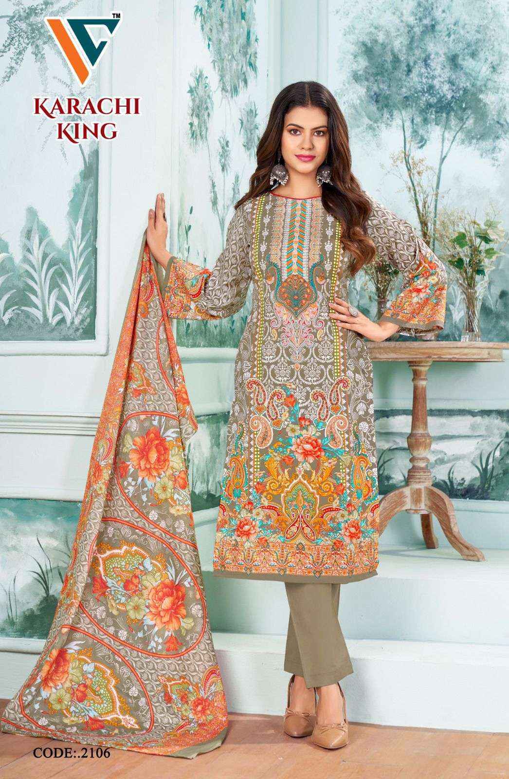 Vandana Creation Karachi King Vol-21 Cotton Dress Material (8 pcs Catalogue)