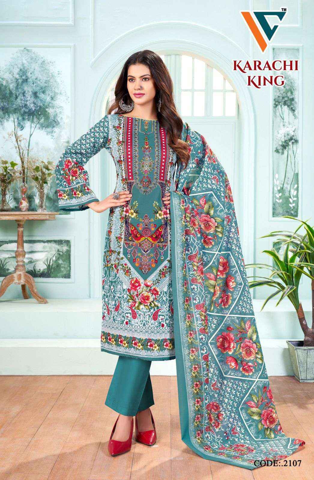 Vandana Creation Karachi King Vol-21 Cotton Dress Material (8 pcs Catalogue)