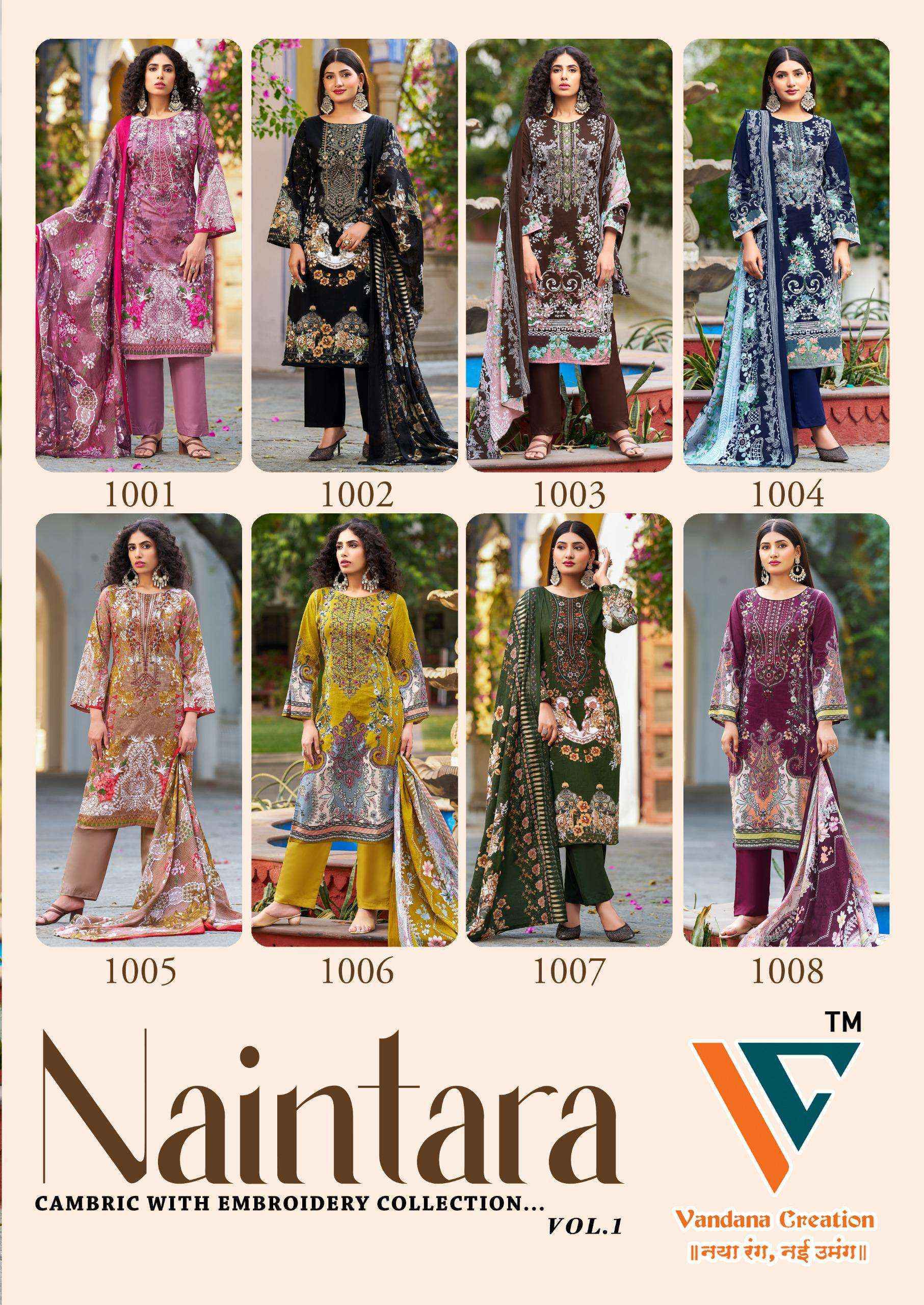 Vandana Creation Naintara Vol-1 Cotton Dress Material (8 pcs Catalogue)