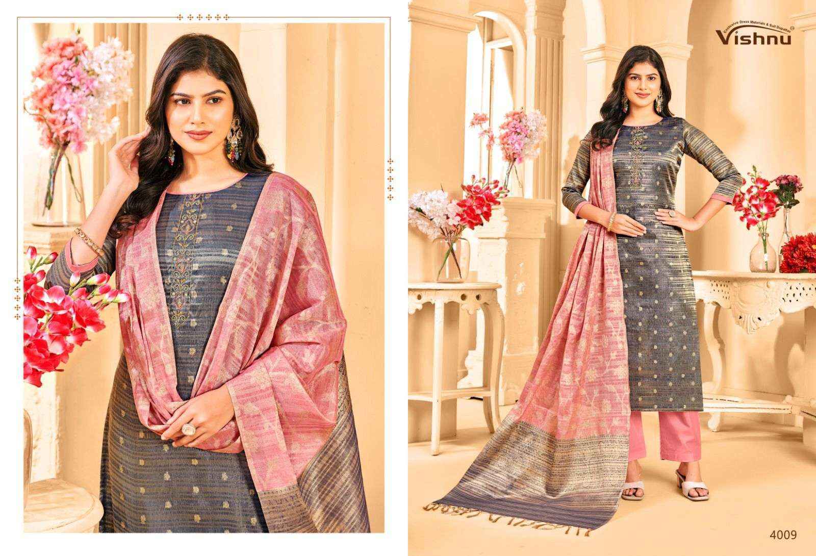 Vishnu Khanak Silk Dress Material (10 pcs Catalogue)