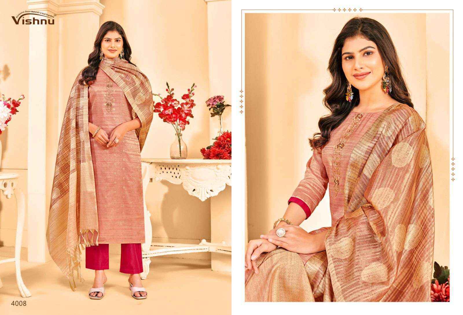 Vishnu Khanak Silk Dress Material (10 pcs Catalogue)