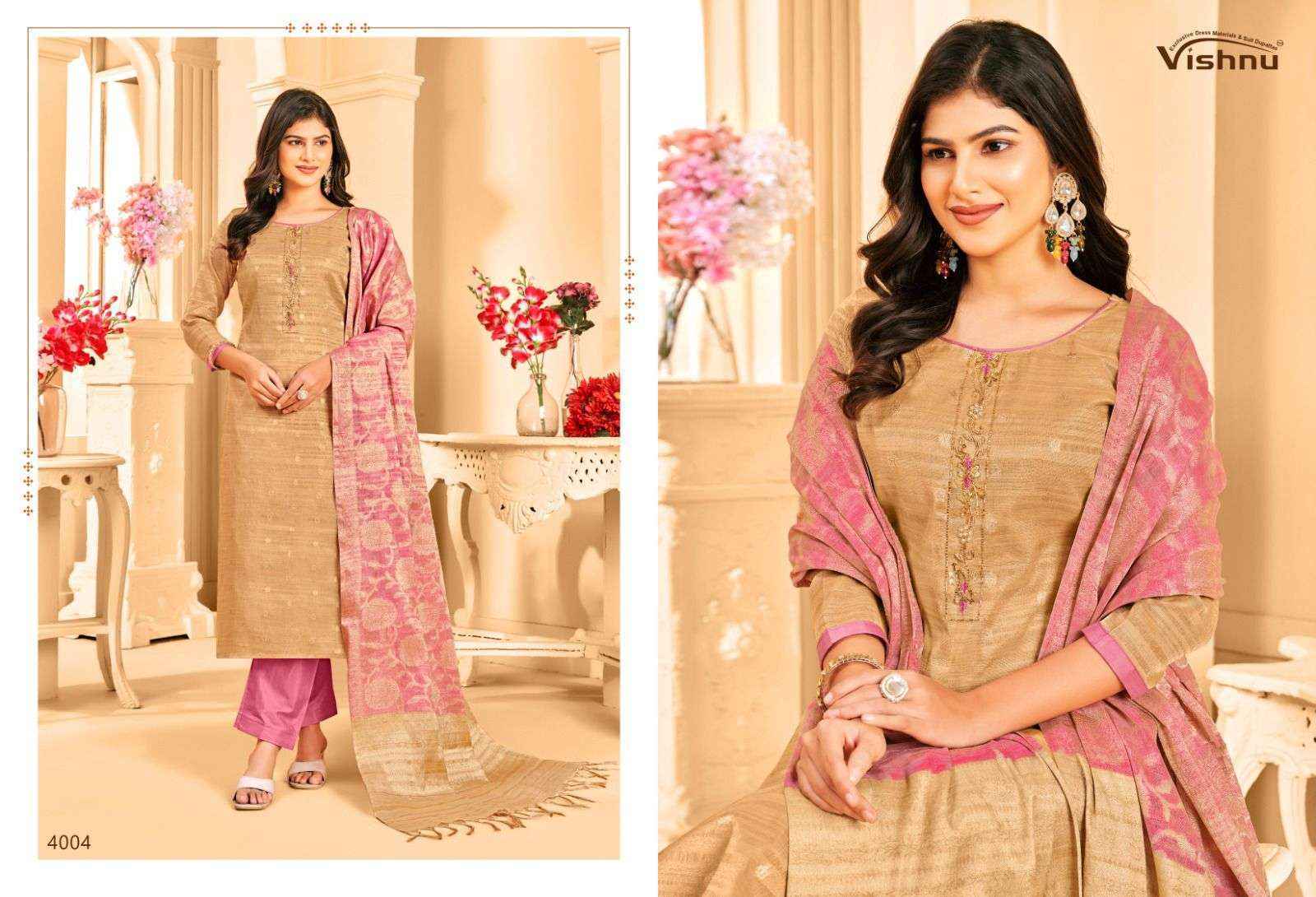 Vishnu Khanak Silk Dress Material (10 pcs Catalogue)