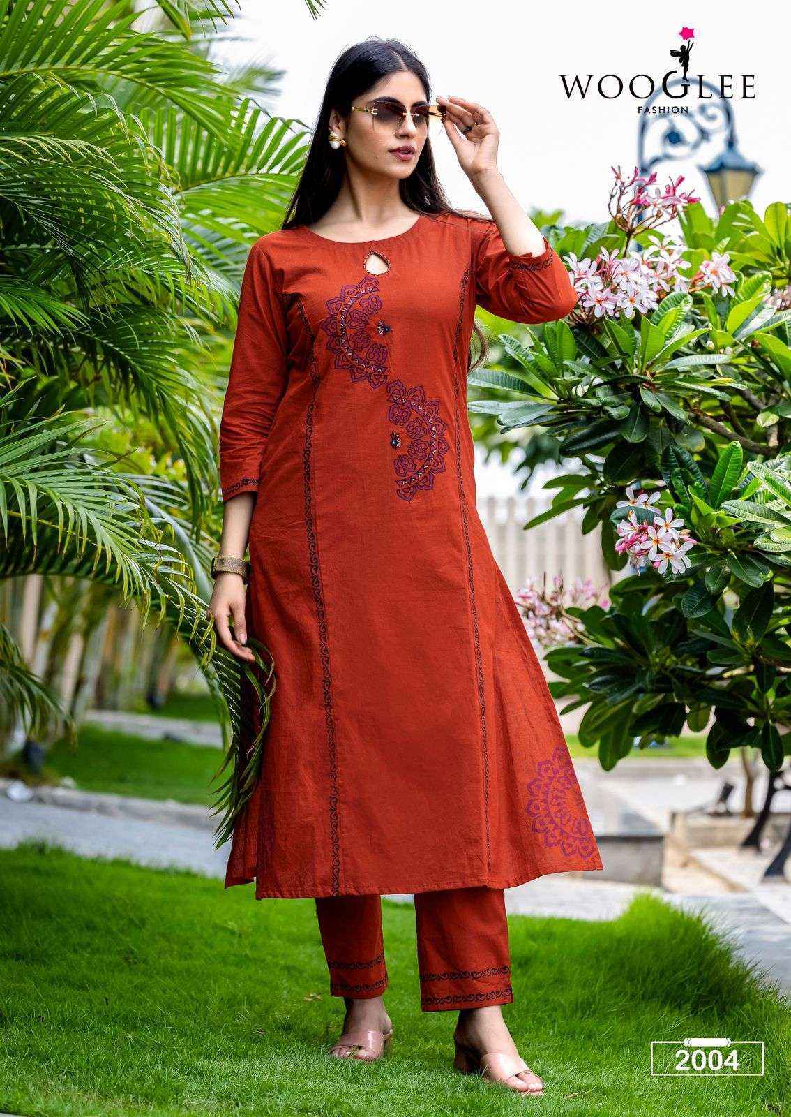 Wooglee Malvika Cotton Kurti With Bottom (6 pcs Catalogue)