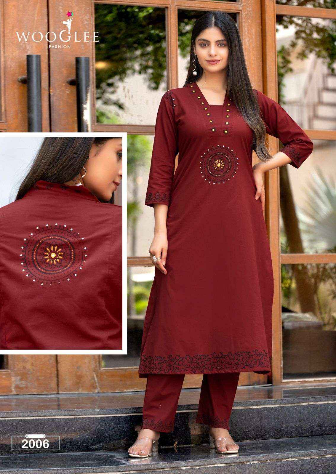 Wooglee Malvika Cotton Kurti With Bottom (6 pcs Catalogue)