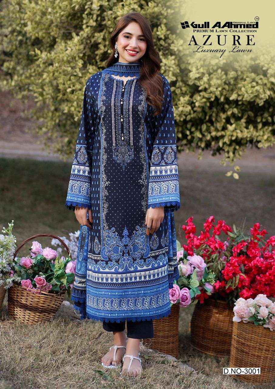 Gull Aahmed Azure Vol-3 Lawn Cotton Dress Material (6 pcs Catalogue)
