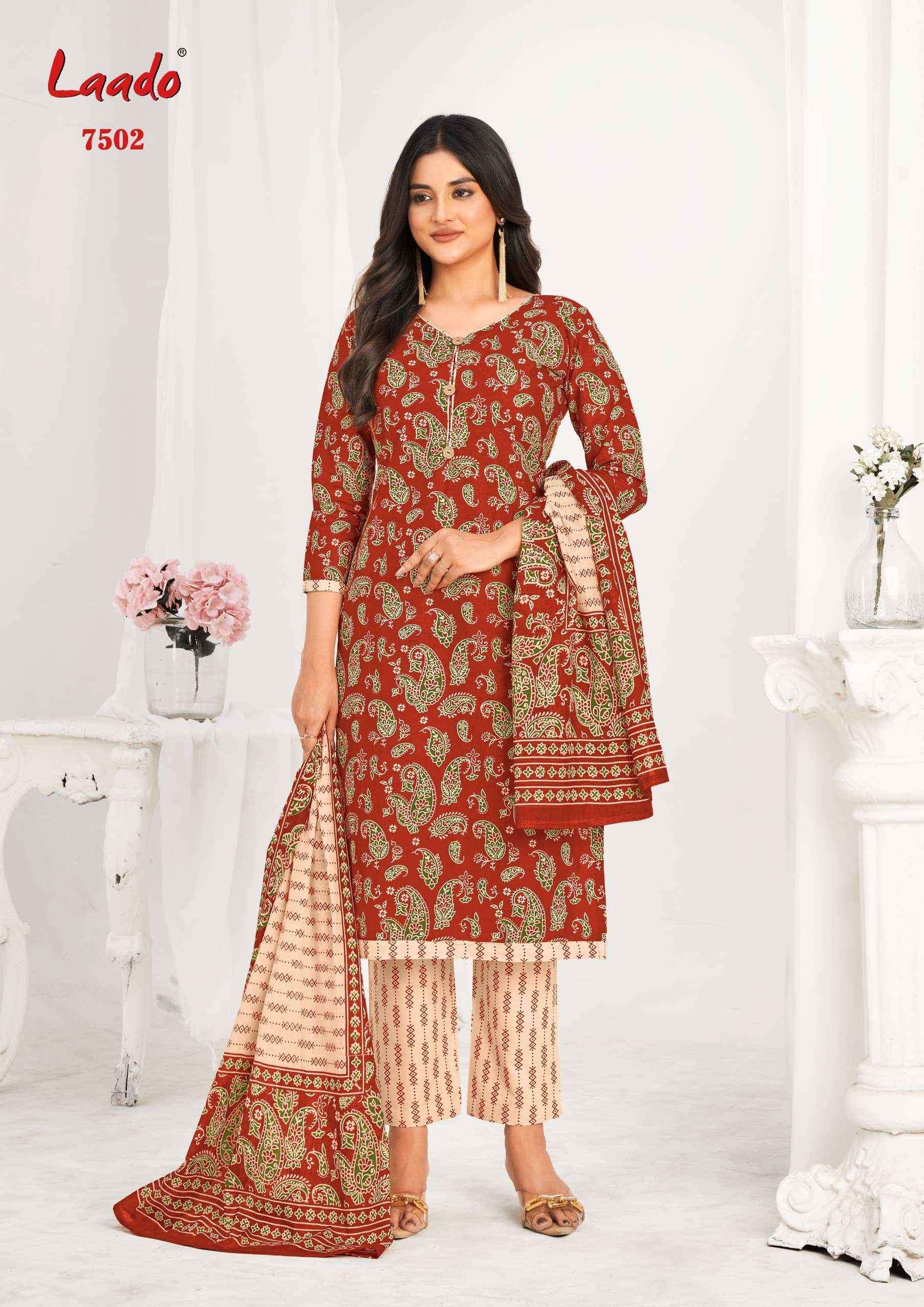 Laado Vol-75 Cotton Dress Material (10 Pc Catalog)