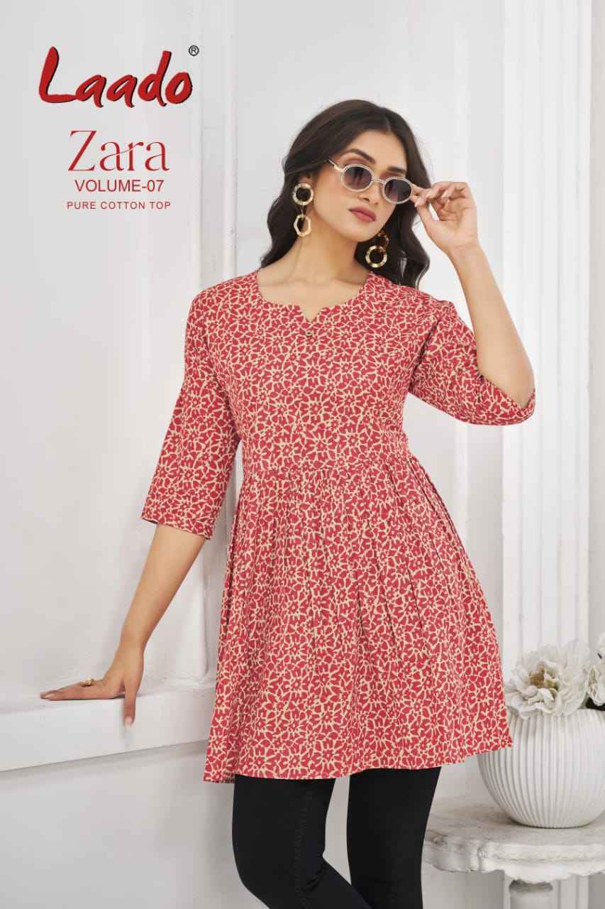 Laado Zara Vol-7 Cotton Readymade Kurti (12 pcs Catalogue)