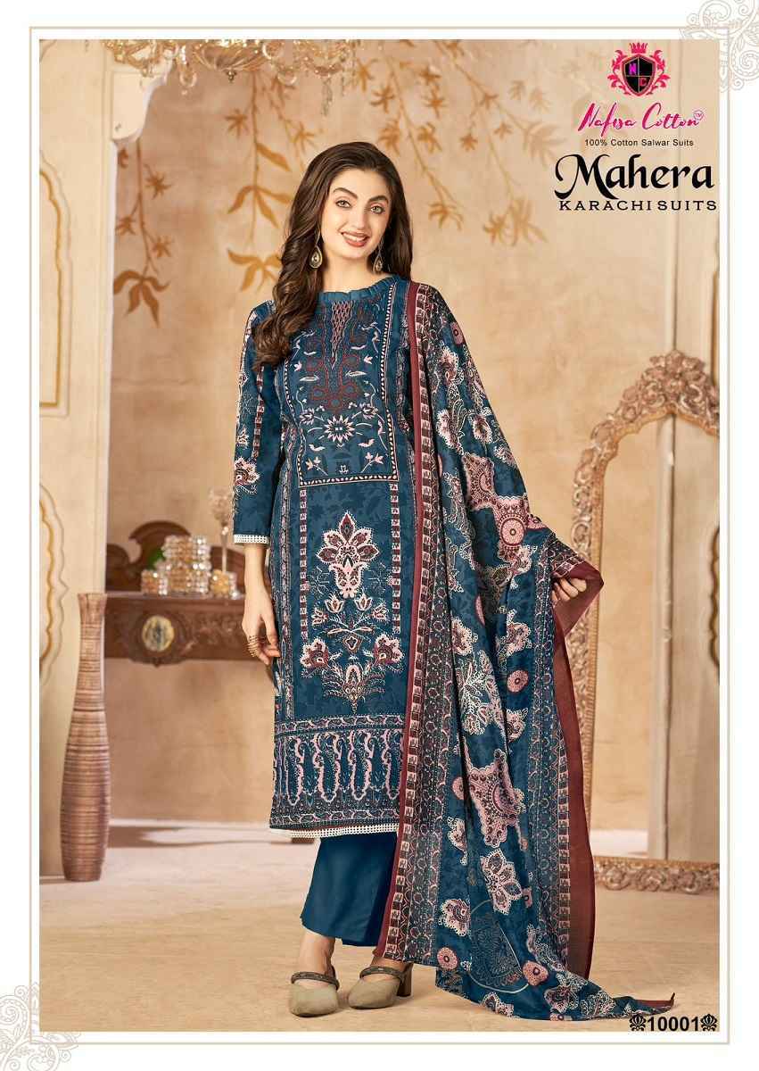 Nafisa Cotton Mahera Karachi Suits Vol-10 Cotton Dress Material (6 pcs Catalogue)