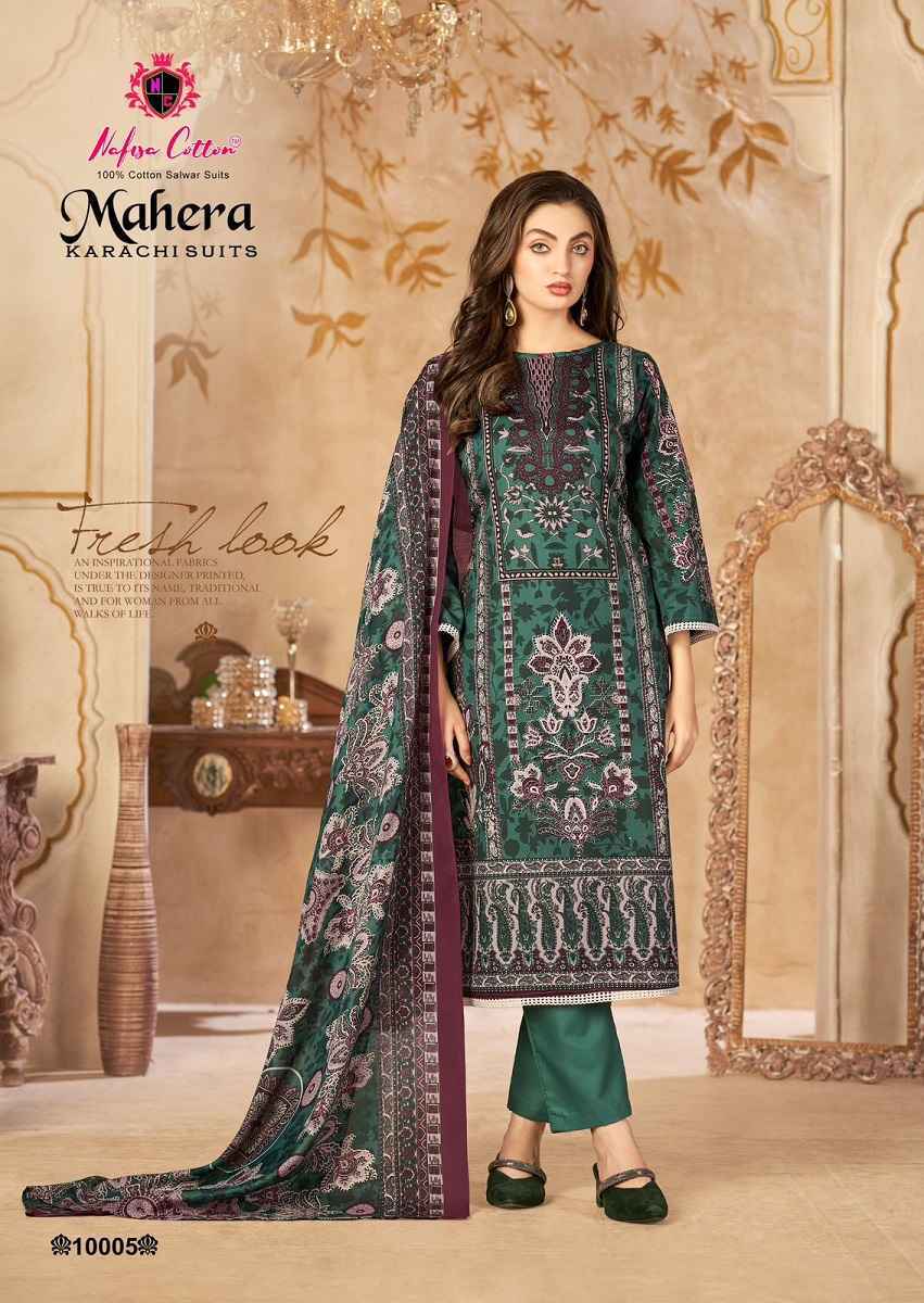 Nafisa Cotton Mahera Karachi Suits Vol-10 Cotton Dress Material (6 pcs Catalogue)